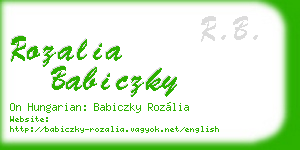 rozalia babiczky business card
